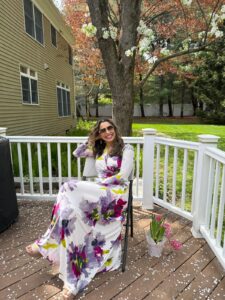 Sanya enjoying a beautiful spring day, having spiritual conversations with friends.